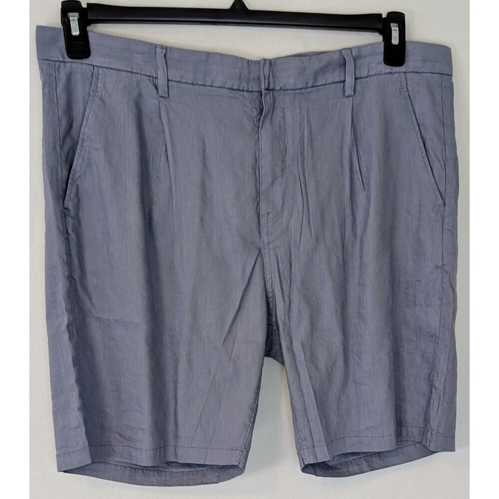 Kenneth Cole Linen Blend Shorts Men’s 38 Short Lt. Blue Stretch NWT